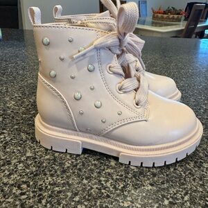 Cat & Jack Light Pink Kids Boots with Studs